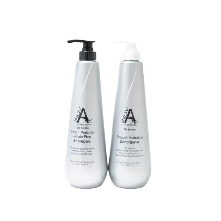 Inova Professional Silk Keratin Shampoo & Condicionador Conjunto - Proteção suave Sulfato Sulfato