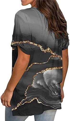 Camisetas tshirts para mulheres gráficas vintage, 2023 V pescoço de mármore na moda camisetas