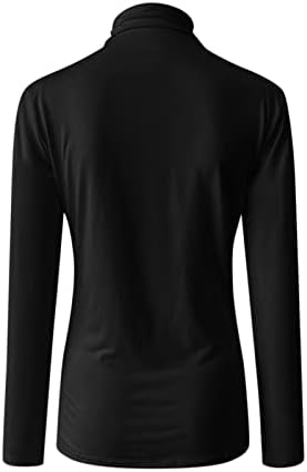 Camisas da base feminina 2022 Inverno Ajusto solto Faixa moderna Casual Camisas sólidas de pescoço alto