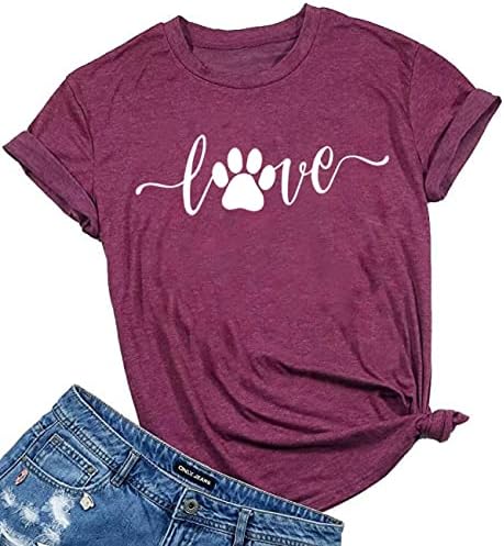 Camiseta de cachorro de cães de beopjesk pata de leopardo de leopardo pata tops impressos cães de amor fofo