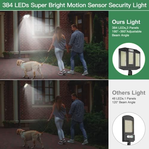 Luzes solares ao ar livre CEENA com ROMOTE, IP65 Sensor de movimento à prova d'água Luz da rua