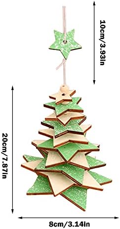 XIOS Decoração de Natal Férias de inverno Decoração de Natal Pingente de madeira de madeira Glass de presente de árvore de Natal para uso como dispositivos
