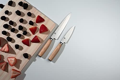 SHUN Premier Blonde Utility Knife, lâmina de aço inoxidável VG-max de 6,5 polegadas com acabamento Tsuchime e