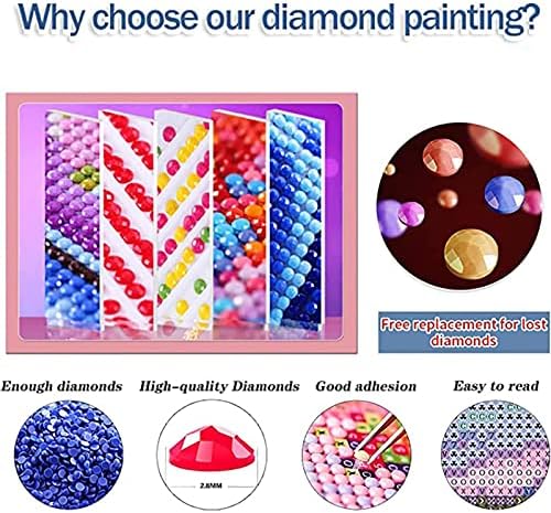Kits de pintura de diamante de Nzhidey 2 kits de arte de diamante para adultos, kits de arte de gem