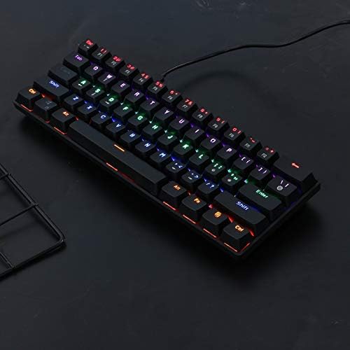 DK61E 61-Key RGB Mechanical Gaming Keyboard Wired New Type LED Backlit Teclado WV0