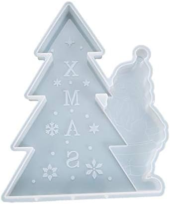 Dbylxmn Sacos pequenos com alças decoração Santa epóxi silicone Diy Listagem de árvores de cristal de cristal