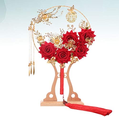 TendyCoCo Acessórios para casamentos chineses Fãs de flores fãs chinesas de mão antiga fãs clássicos