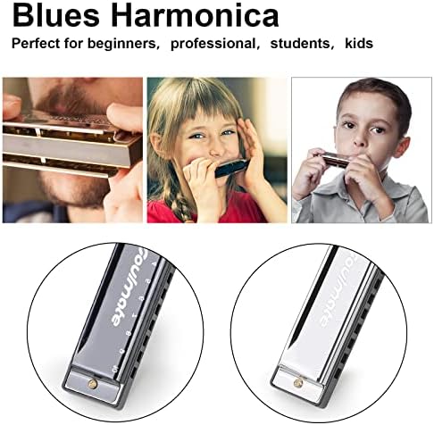 Soulmate Blues Bocal Harmônico Organ 10 Hole 20 Tons C Chave para iniciantes Harmonica com Case Harmonica