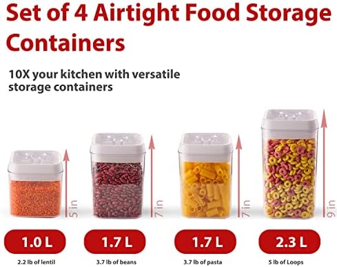 Recipientes de armazenamento de alimentos herméticos - Conjunto de contêineres de armazenamento da organização