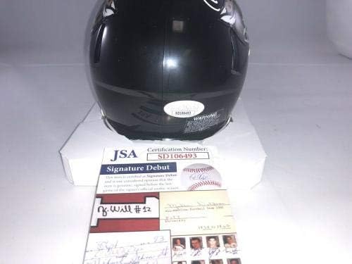 K'lavon Chaisson assinou Jacksonville Jaguars Mini capacete JSA 3 - Mini capacetes autografados da NFL