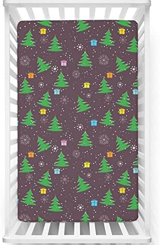 Folha de berço com tema de Natal, Material Ultra Soft - Folha de Bebê para Meninas Meninas, Multicolor, 52 x 28 polegadas