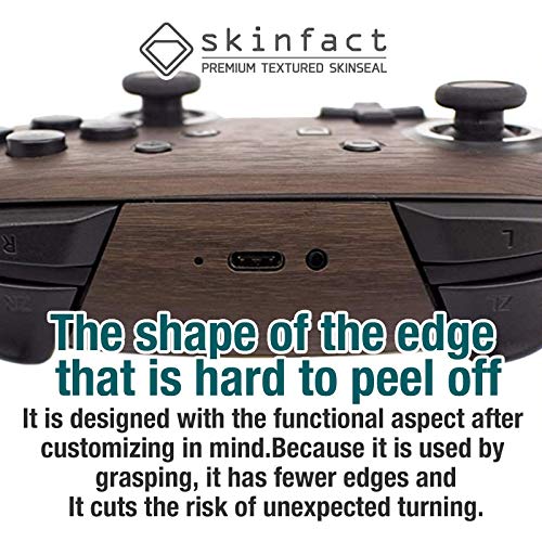 [SkinFact] Pro controlador Skins de madeira escura para Nintendo Switch Pro Controller JapanMade de qualidade