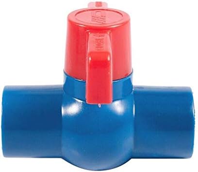 2pcs 20mm Porta completa Não deslize alavanca de alavanca PVC Válvula de esfera azul vermelha x4l7