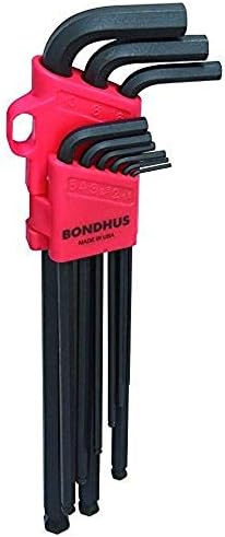 Bondhus 16099 1,5-10mm Extra Long Ball End L-Wrenches, conjunto de 9