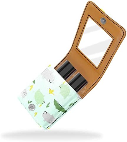 Caixa de batom oryuekan com espelho bolsa de maquiagem portátil fofa, bolsa cosmética, desenho animado