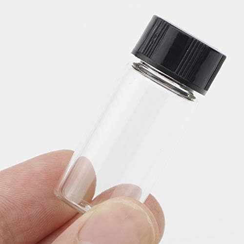 14pcs 5ml mini frascos de garrafa de vidro transparente e tampa de plástico pequeno óleo essencial