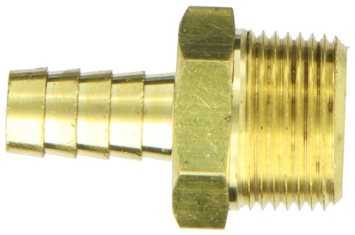 Eaton Weatherhead 10508b-112 Macho Pipe Fitting, Brass CA360, ID da mangueira de 1/2 , tamanho de tubo