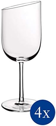 Conjunto de Lua Nova Villeroy & Boch, 4 peças, elegante e moderno vinho branco inclinado, copo de