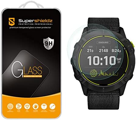 Supershieldz projetado para protetor de tela de vidro temperado com enduro Garmin, anti -scratch, bolhas