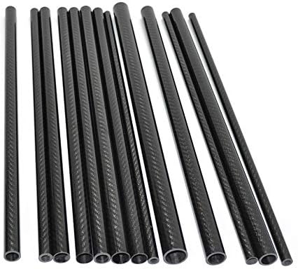 Tubo de fibra de fibra de carbono de 48 mm de 48 mm de 48 mm de 48 mm x 44 mm ID x 500 mm 3k rolo de sarja