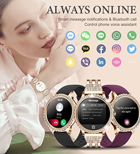 Iaret Smart Watch for Women, relógios inteligentes para os telefones Android iOS 1.32 HD Smartwatch