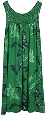 Vestido de maternidade verde de foviguo, sem mangas St. Patrick's Cocktail Lady Lady Tunic Casual Beach String