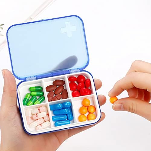 2 Pacote caixa de comprimidos de pequenos comprimidos, recipiente de estojo para pílula de viagem