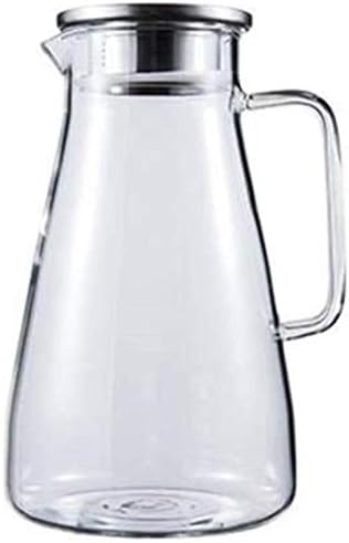 KMMK Kettle de vidro doméstica, beliscão de kettle jarro de vidro com jarro de água com tampa gelada