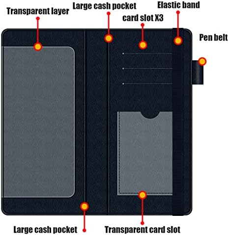 Capa de talão de cheques da Aatacas - Couro impresso de qualidade RFID RFID Bloqueio Cheque Livro