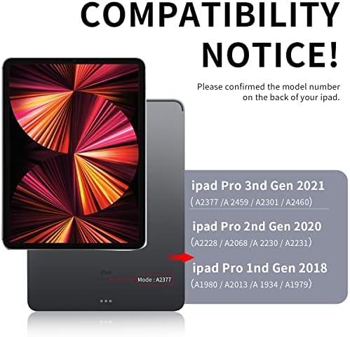 Caixa de teclado JKSML para iPad Pro 11 polegadas 3ª geração 2021, 2020 e 2018 Pro 3ª/2ª/1ª geração de casos