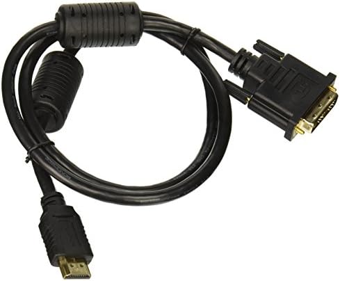 MONOPRICE 6 pés 28AWG HDMI de alta velocidade para cabo de adaptador DVI com núcleos de ferrite - preto
