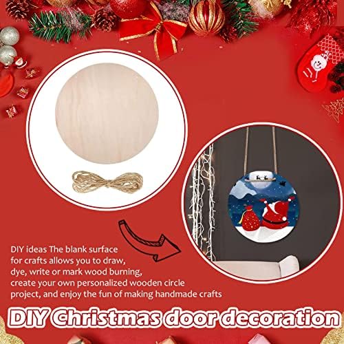 PORTA DE SINAL DIY Listagem de natal artesanato de madeira de madeira redonda de madeira decoração de madeira decoração
