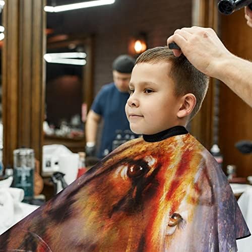 Graffiti Lion Face Kids Hairdresser Cape Hairdresser com capa de corte de cabelo ajustável