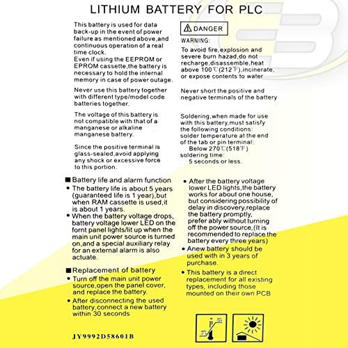 EXELL 3V 3000MAH PLC Bateria substitui a máquina CNC ONSRUD F148E15, CR8.LHC BROWN PLUS, ONSRUD F148E15