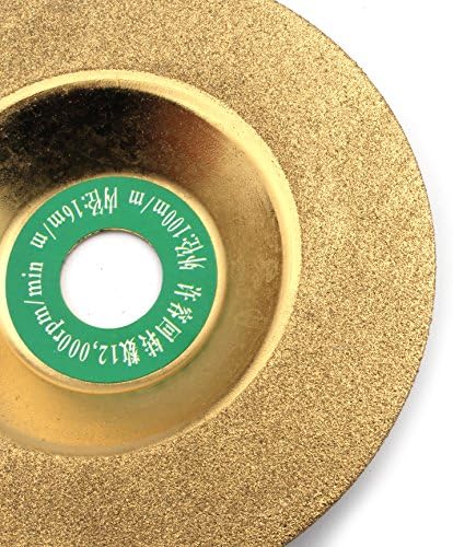 4 -inch （100mm） roda de rio de moagem revestida de diamante convexa para um moedor de ângulo