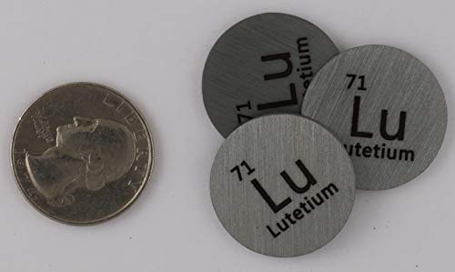 Lutetium 24,26mm Disco de metal 99,9% puro para coleta ou experimentos
