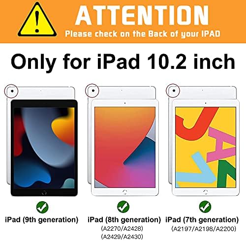 Caso Vori iPad 9/8/7ª geração, Folio Smart Protective Stand Cover com acordar/sono automático, bolso