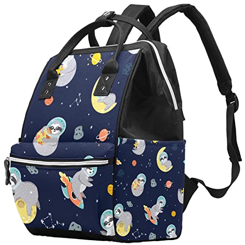 Desenho animado fofo espacial space space sky sky saco de bolsas de mochila mamãe de grande capacidade