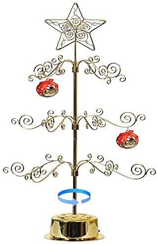 Hohiya Ornamento de metal de 24 polegadas Metal Display Tree Stand Stand Roting Hanger Wire Hook pendurado para ovo de páscoa Bolas de Natal Decorações de Bauble Gift Craft Tabletop Gold