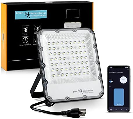 JyingJipn 50W Sensor de movimento inteligente Luzes de segurança Luzes de segurança, luzes de inundação