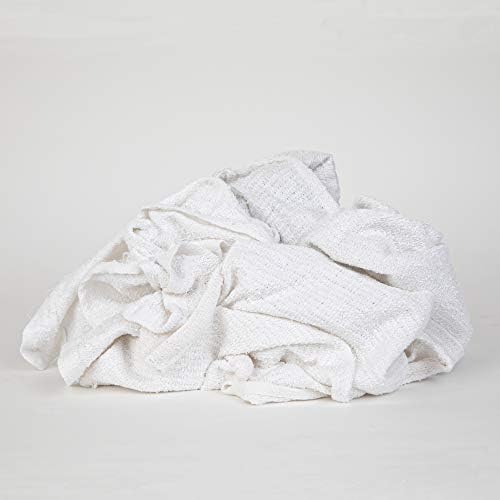 Arkwright W68 White Terry Washcloth Rags - Pano de limpeza reutilizável perfeito toalhas Terry