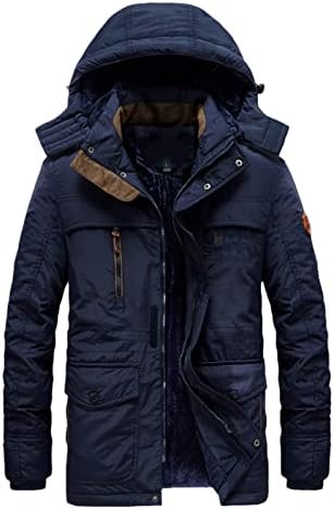 Jaqueta de inverno uioklmjh homens engrossam jaquetas de lã de streetwear windbreaker parkas casaco de capuz