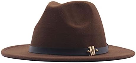 Chapéus de fedora na moda para mulheres se sentiu larga larga chapéus de cowboy ocidental cinturão