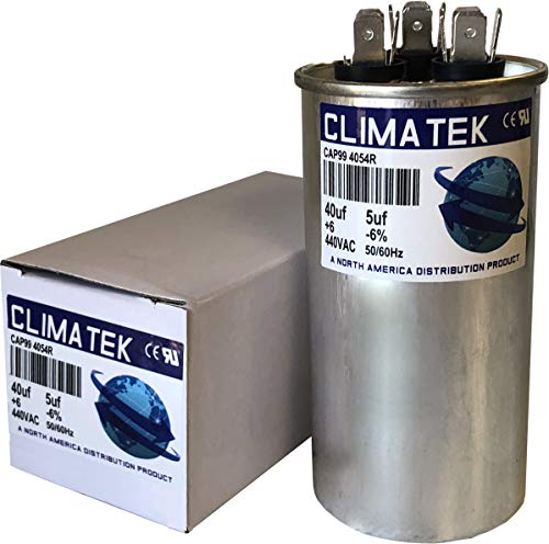 Capacitor de dupla corrida de clima se encaixa em Lennox 100335-09 - 40 + 5 UF MFD 440 VOLT VAC RODADA