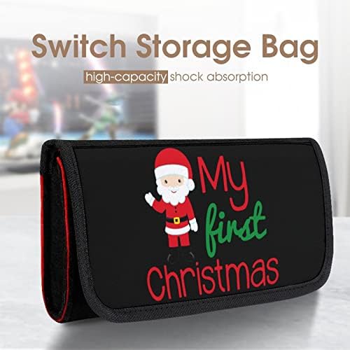 Meu primeiro estojo de transporte de Papai Noel de Natal para Switch Console Storage Saco de acessórios