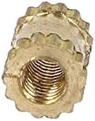 X-dree m2x6mm 4mm od od bronze inserir nozes de polegar de bronze 100pcs (m2x6mm 4mm od latón embutido