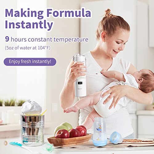 A quente de água portátil para a fórmula 2mins mais quente para o leite materno sem fio e recarregável