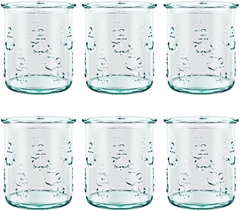 Amici Home Italiano Reciclagem Anchor DOF Conjunto de copos de 6 | Óculos de bebida com design de