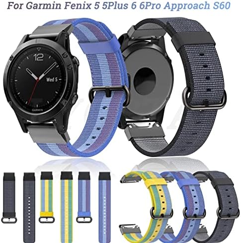 Daikmz 22mm Nylon Watchband para Garmin Fenix ​​6 6x Pro pulseira Strap Fenix ​​5 5Plus 935 S60 Quatix5