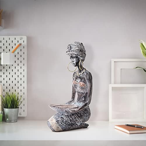 Estátua africana para detalhes em decoração de casa, estátuas africanas e esculturas para a sala de estar da sala